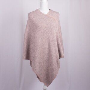 FRATELLI TALLI Asymmetrical Made in Italy Wool / Alpaca Blend Poncho Size OS